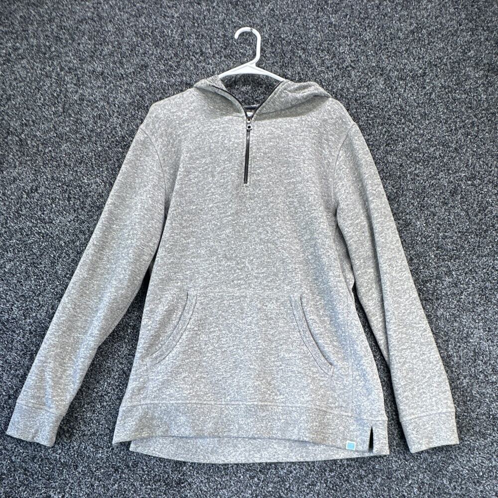 Jason Scott Men's Gray 1/4 Zip Hooded Pullover Knit Hoodie L Regular